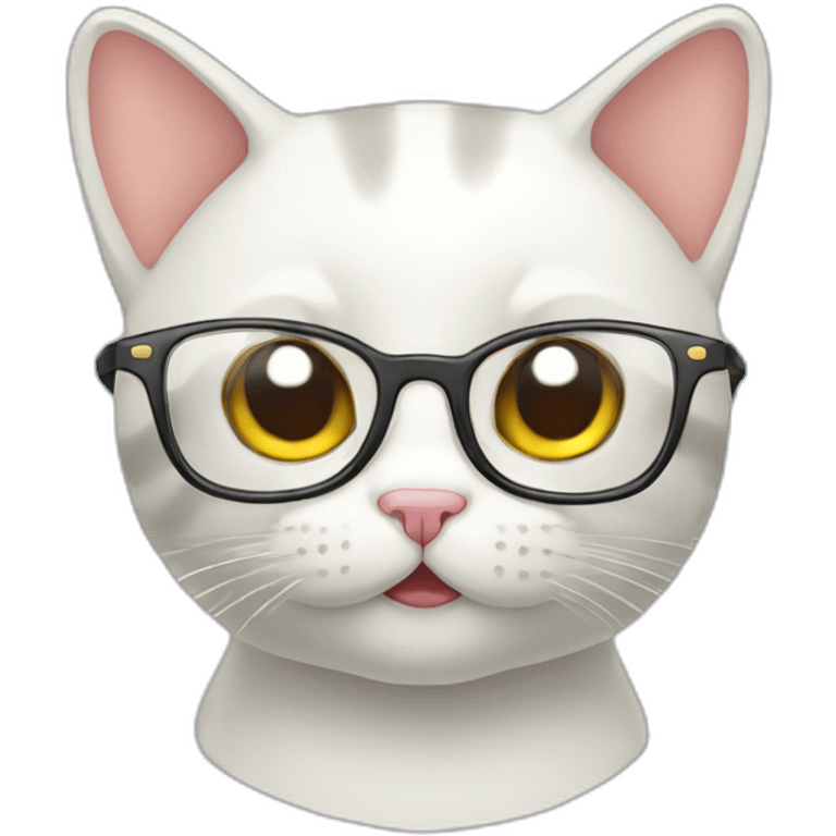 cat with glass emoji