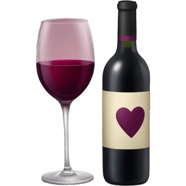 Corazón vino  emoji