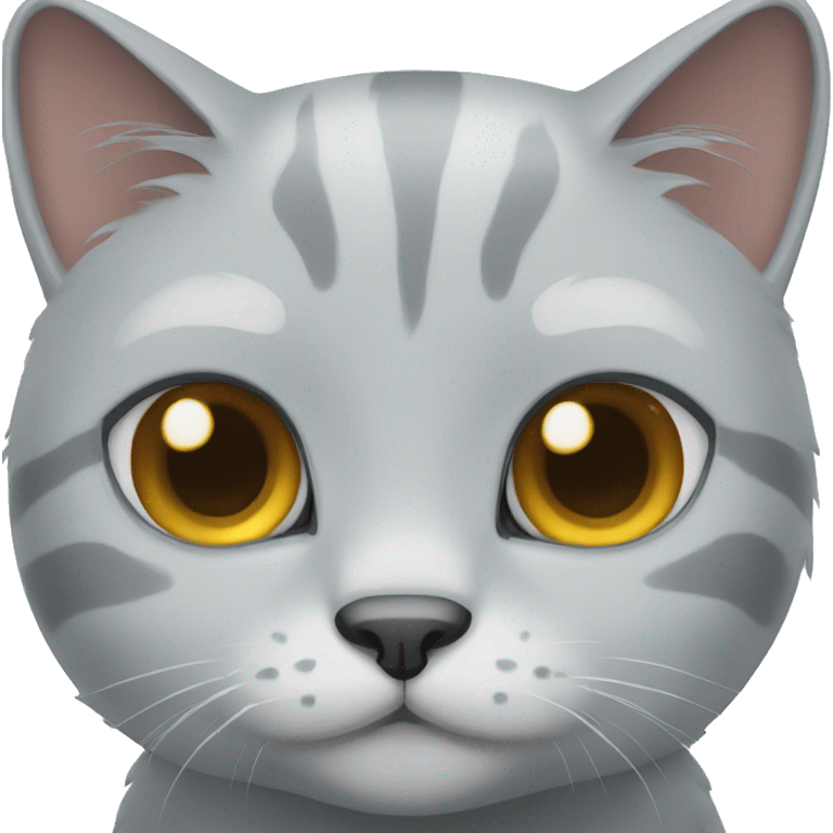 blue-eyed gray fur cat emoji