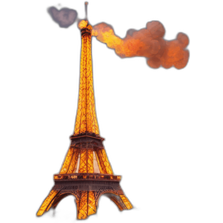 Paris en feu emoji