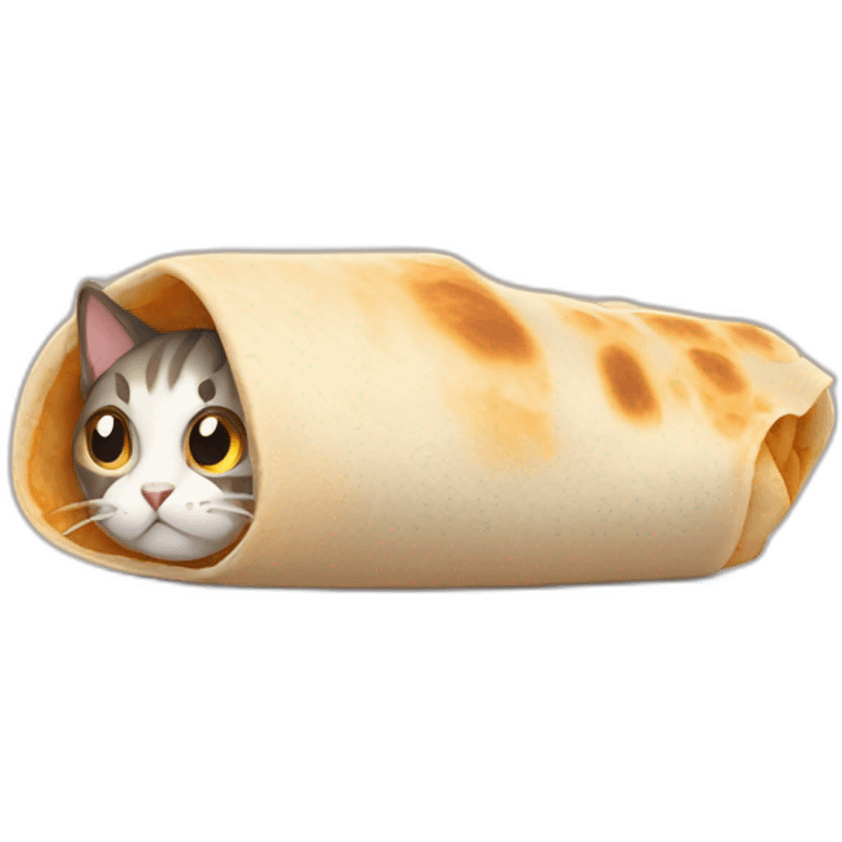 Cat burrito emoji