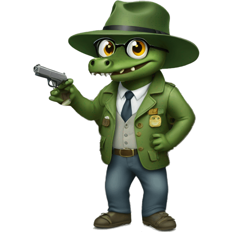 Crocodile as investigator emoji