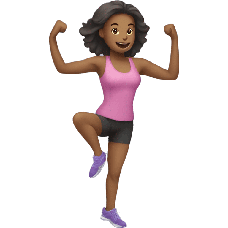 Woman exercising emoji