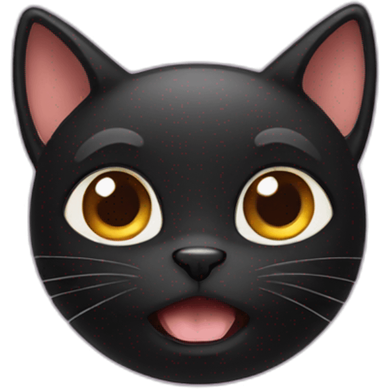 surprised black cat scotisch  emoji