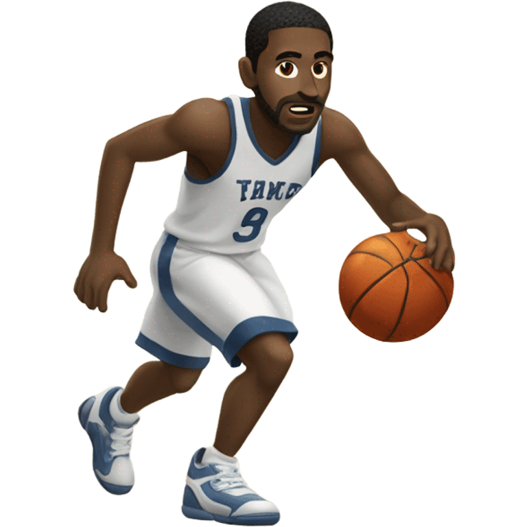 black man playing basketball emoji