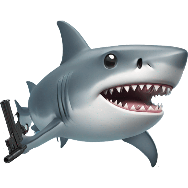 shark with a gun emoji