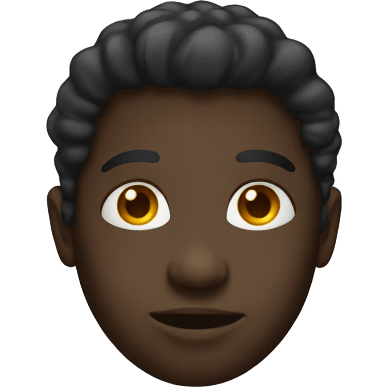 black emoji with white halo on top  emoji