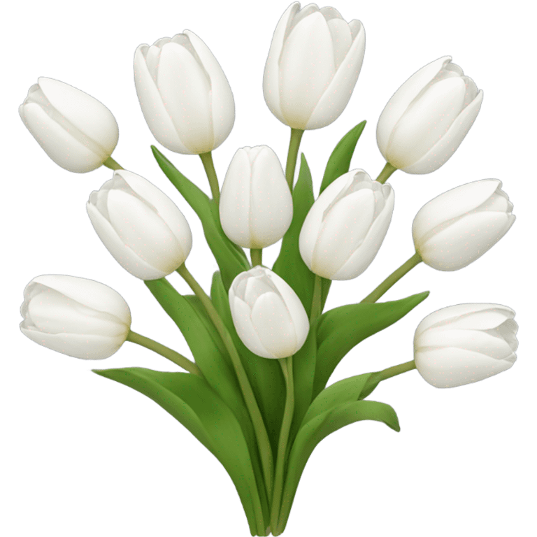 white tulip bouquet  emoji