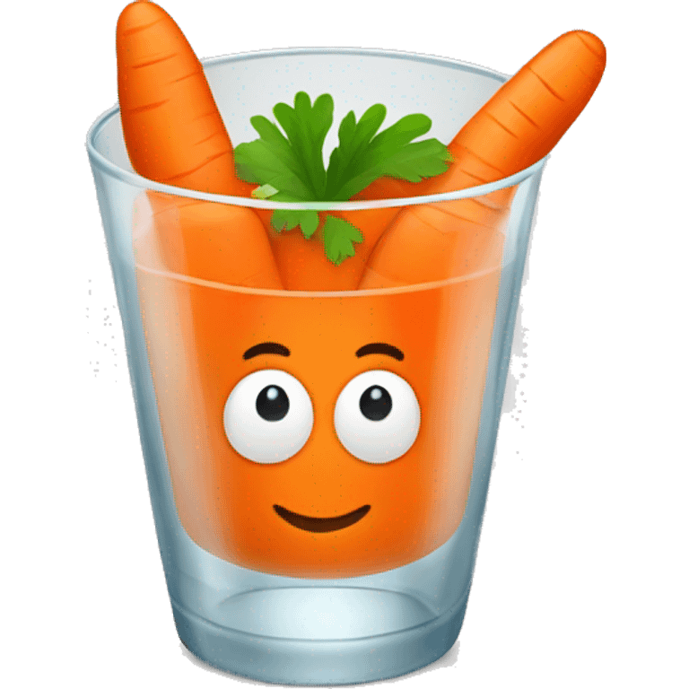 carrot juice in a glass cup emoji