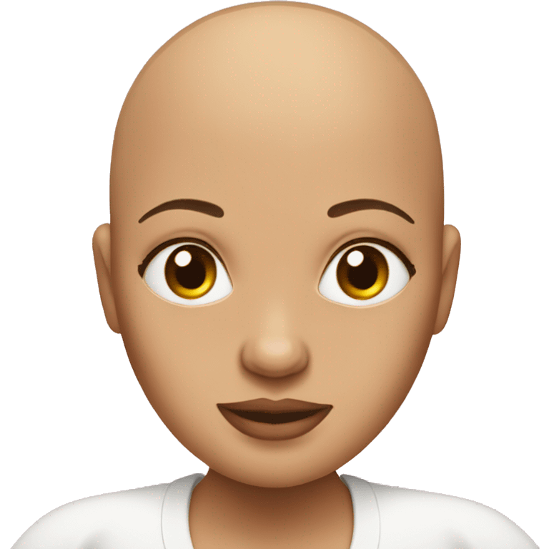 A bald pregnant woman emoji