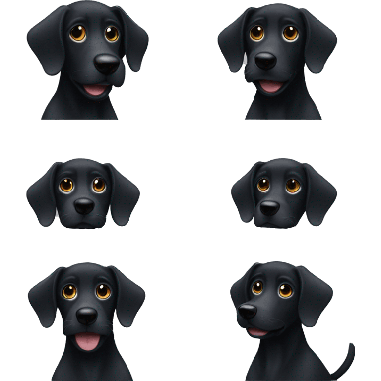 Black Dog  emoji