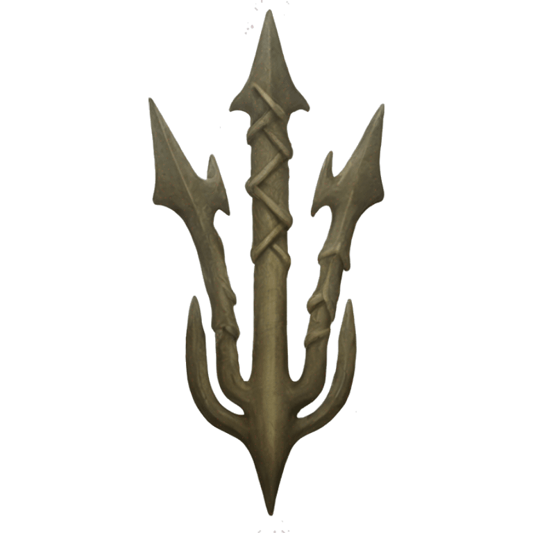 Upside down trident  emoji