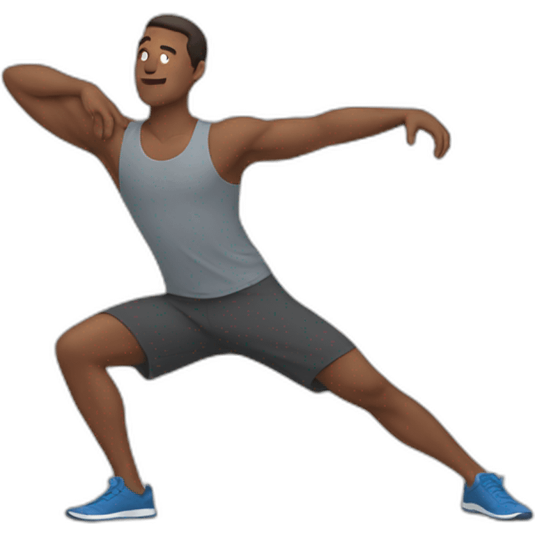 Men stretching emoji