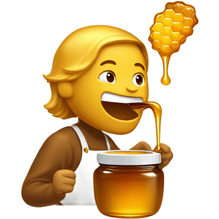 eating honey emoji