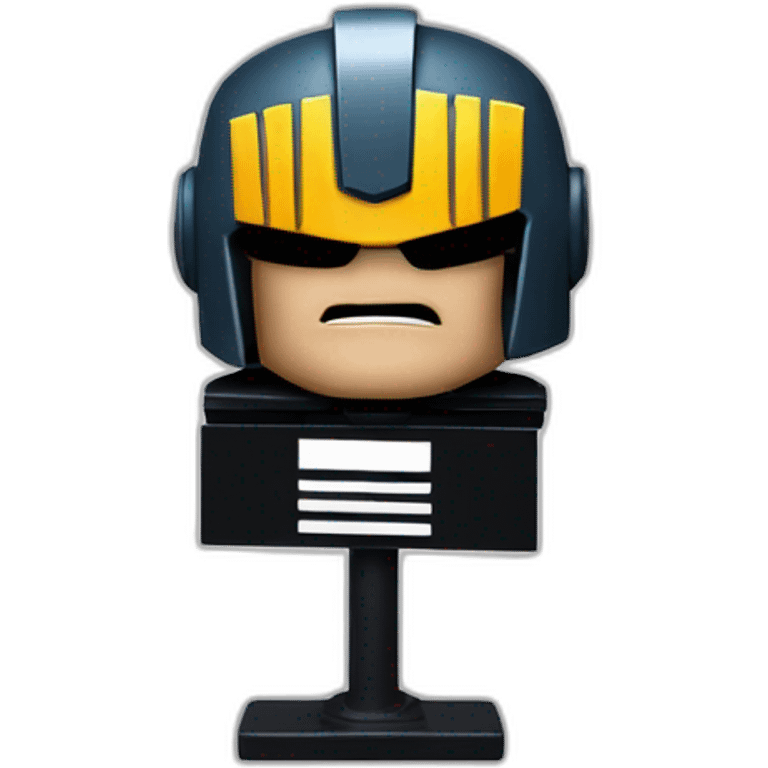 judge dredd with clapperboard visor emoji