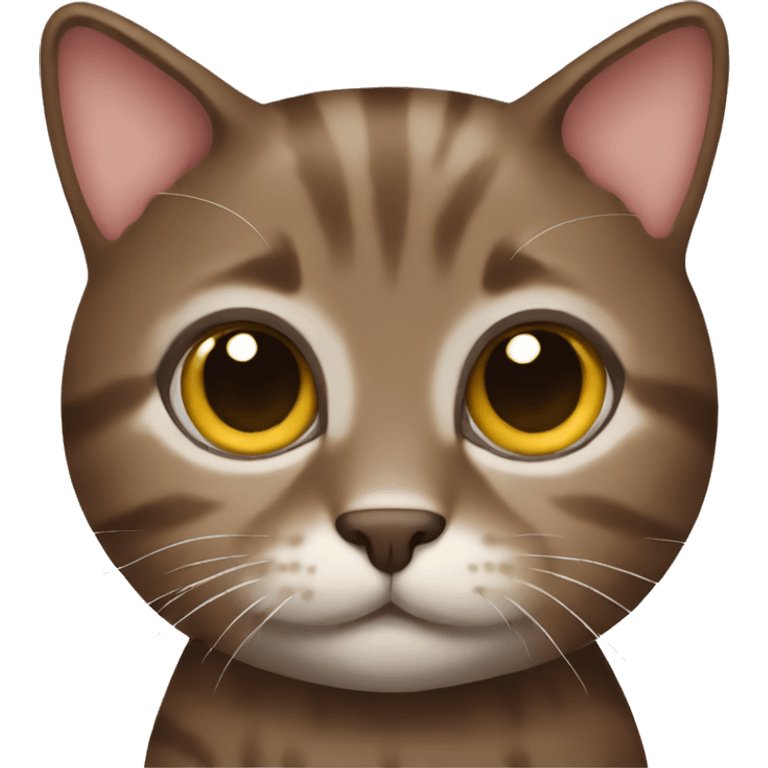 Brown haired cat emoji