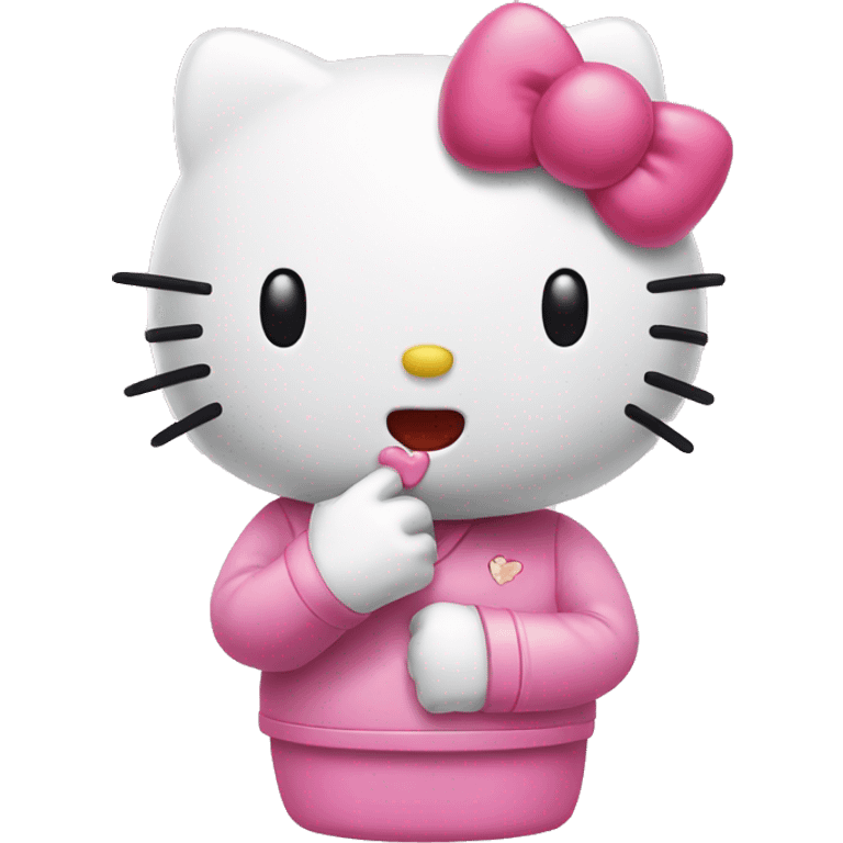 Hello kitty blowing kisses emoji