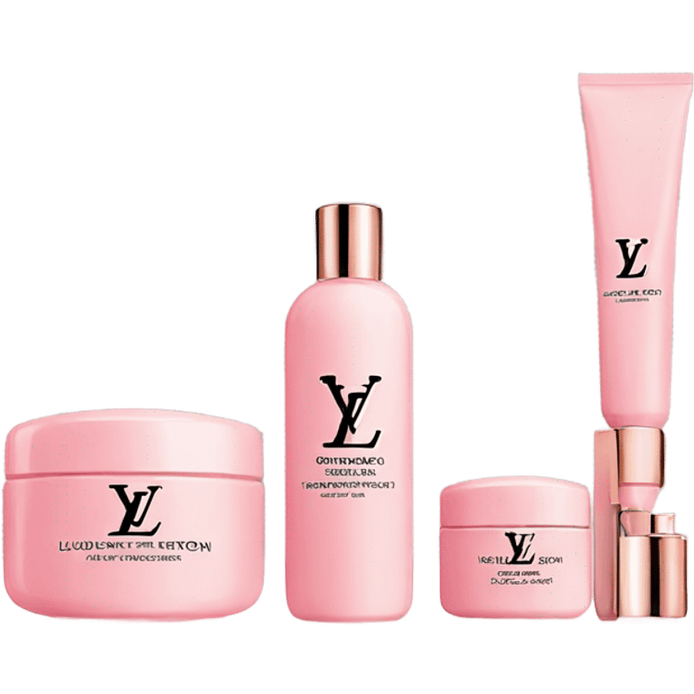 louis vuitton pink skincare emoji