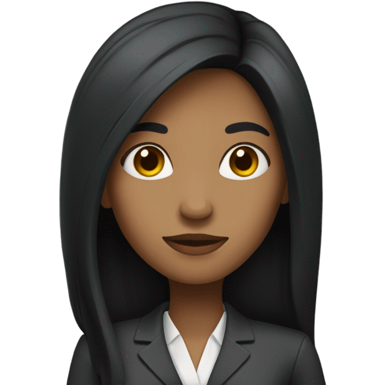 business woman long straight black hair emoji