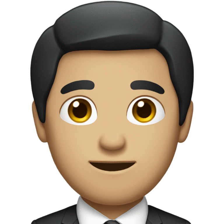 business man short straight black hair  emoji