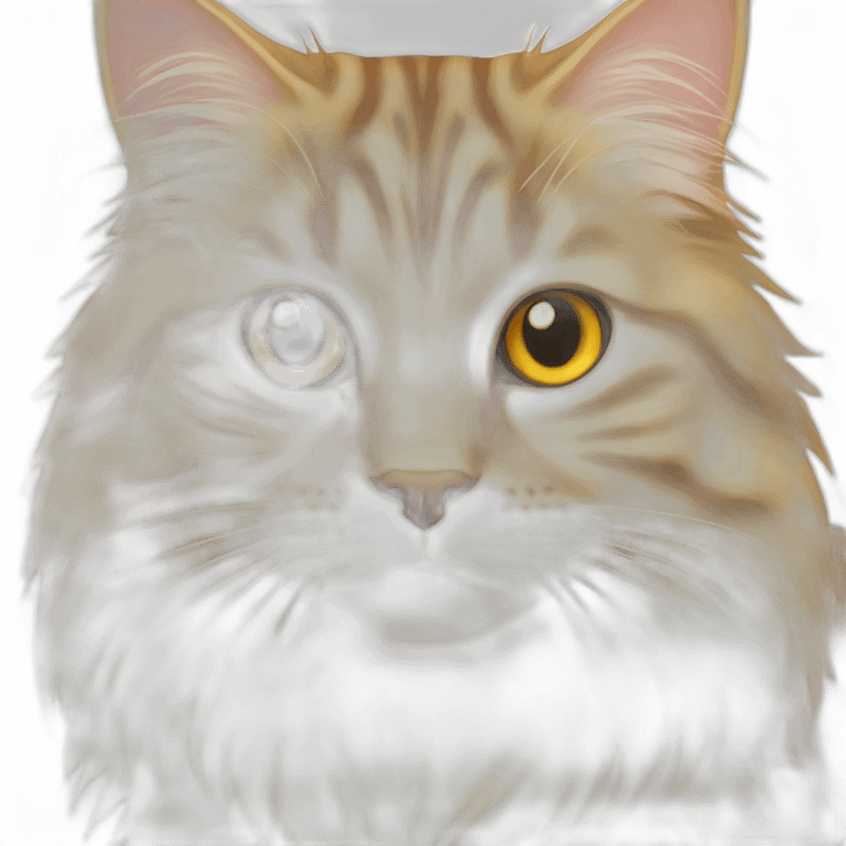 Siberian cat yellow orange emoji