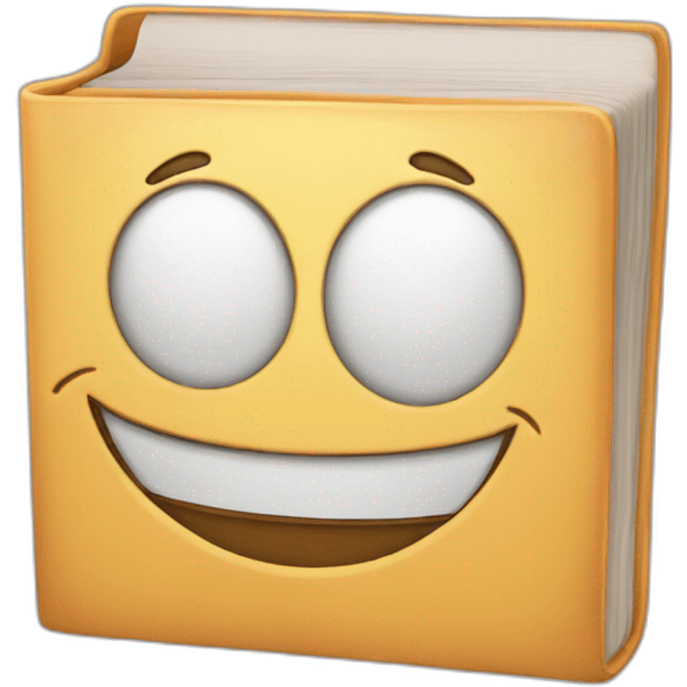 Book with smile emoji