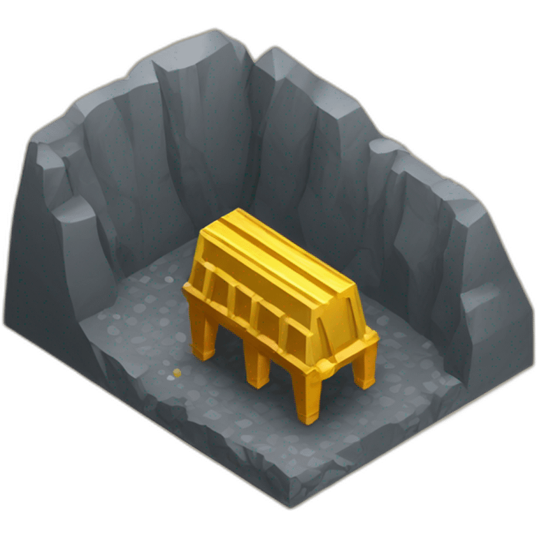 isometric mining gold shaft emoji