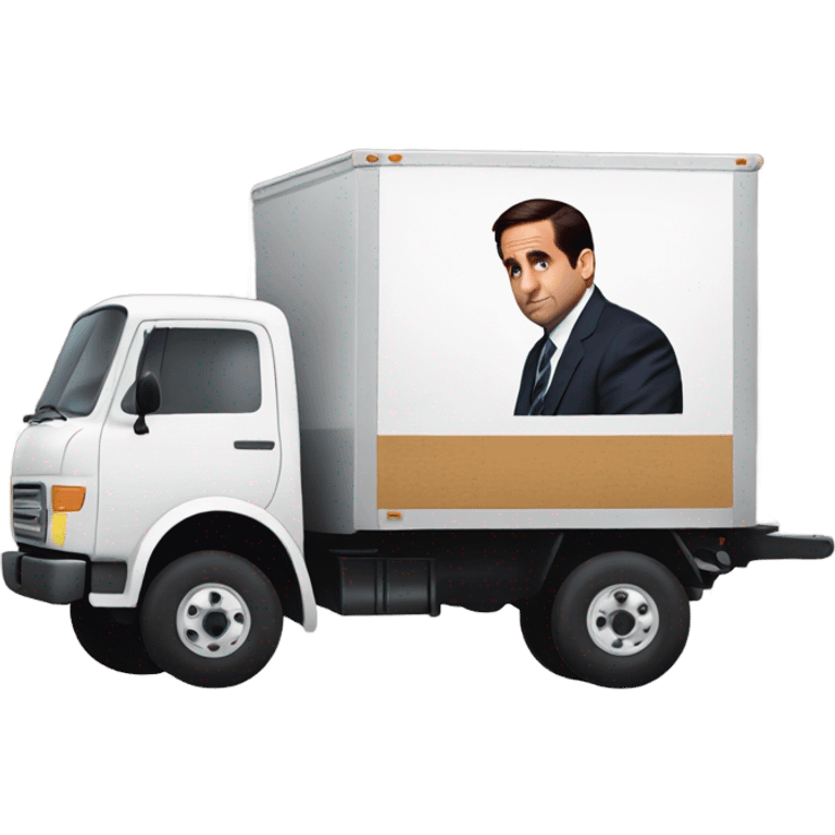 Michael Scott with a truck emoji