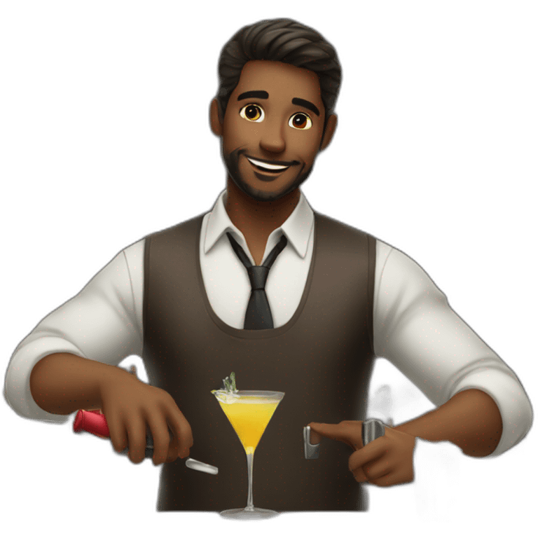 Bartender preparing a drink emoji