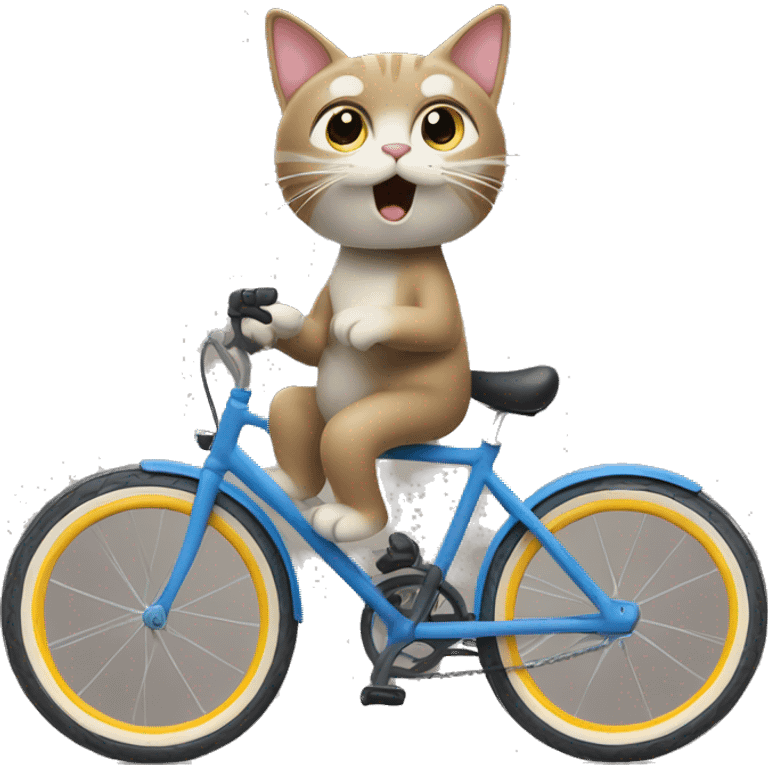 Un chat sur un vélo  emoji