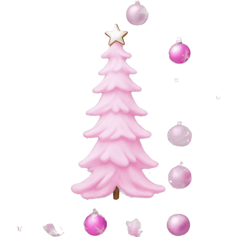 Pink christmas 🎀❄️ emoji