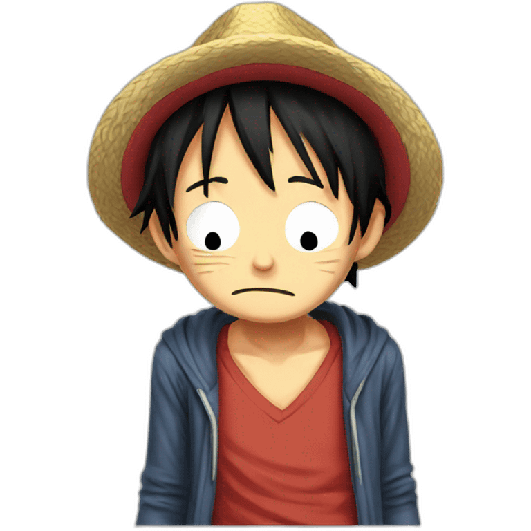 Luffy sad emoji