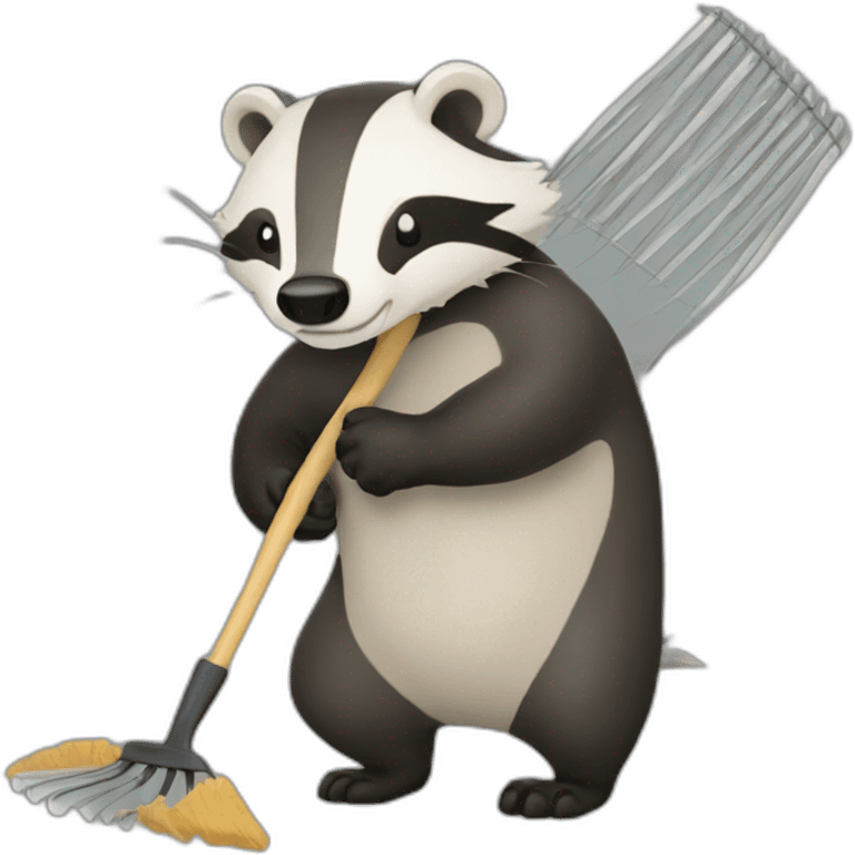 badger with a rake emoji