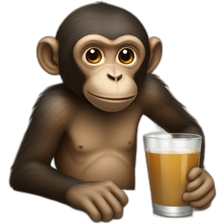 Monkey drinking emoji