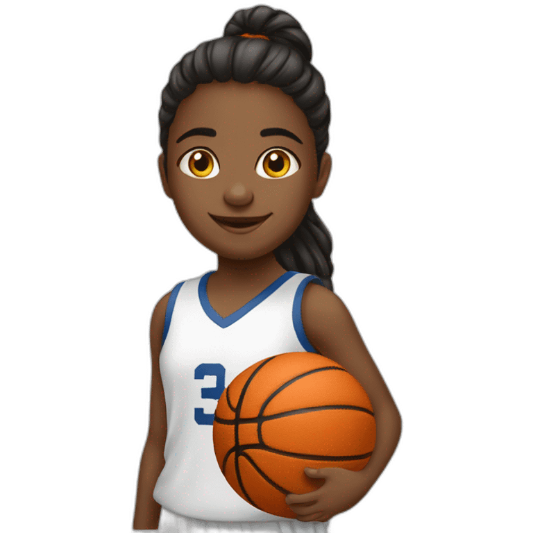 Niña 13 jugando al baloncesto emoji