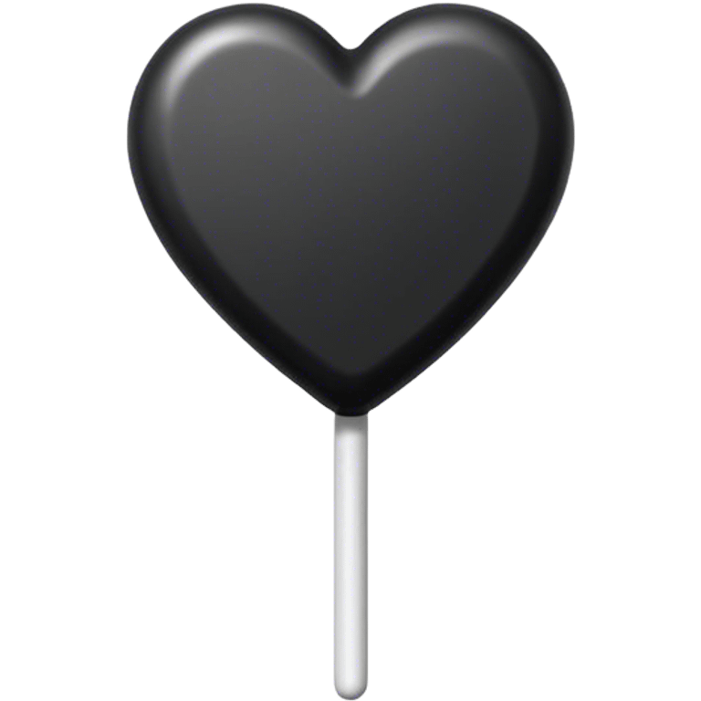 Black heart lollypop emoji