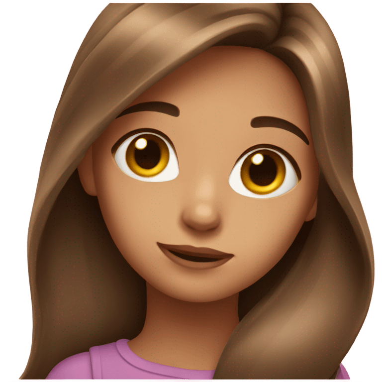 girl with long brown hair emoji