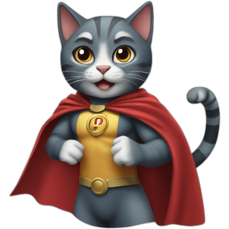 super hero cat pointing at you emoji