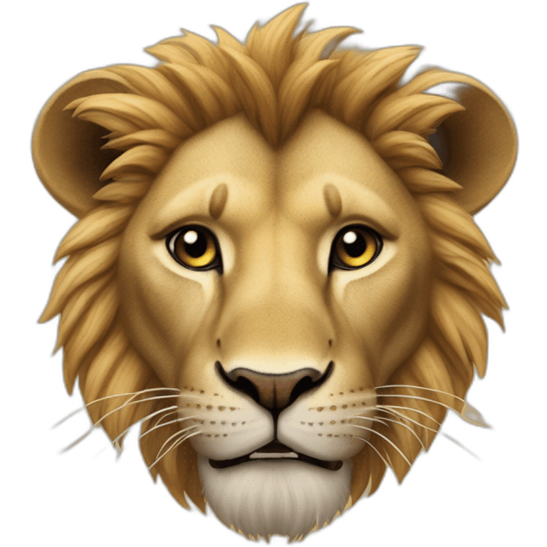 Lion sur une fourmi emoji