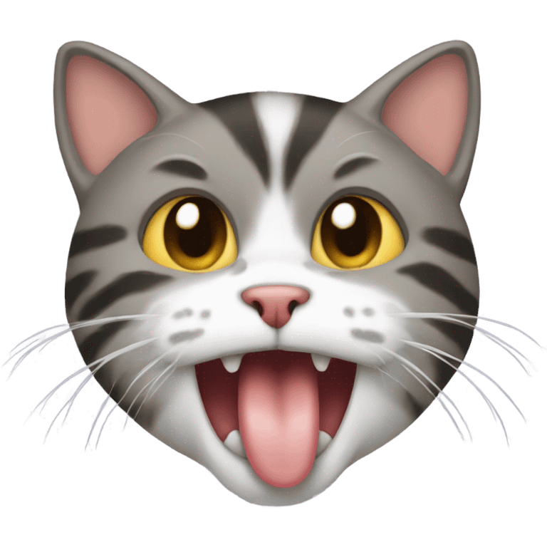 Cat licking itself emoji