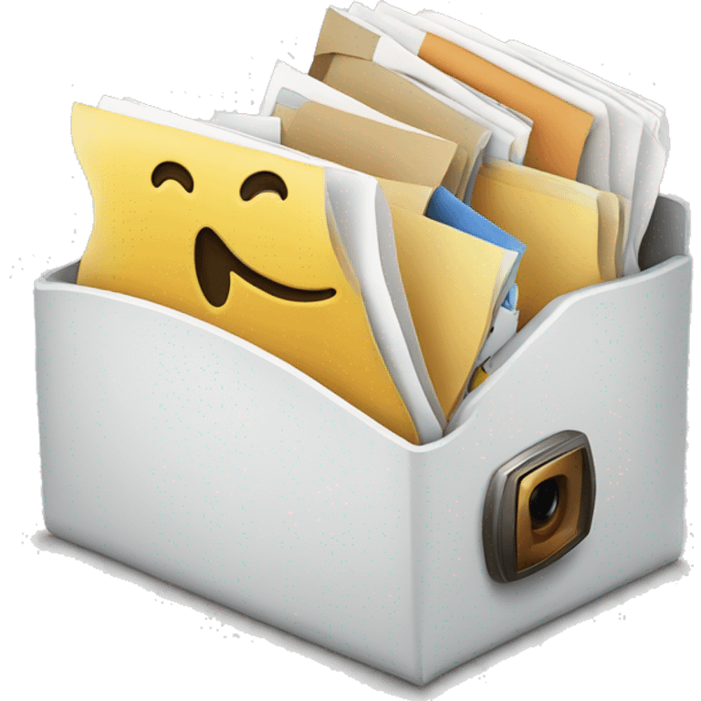 a folder that contains printed photos and a camera for taking them emoji