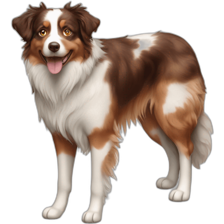 Red merle Australian shepherd emoji