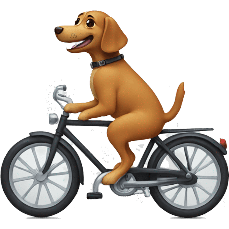 dog riding a bike emoji