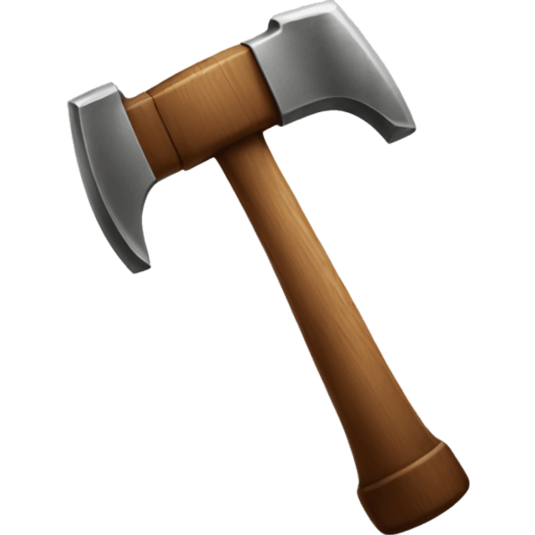 Wooden hammer emoji