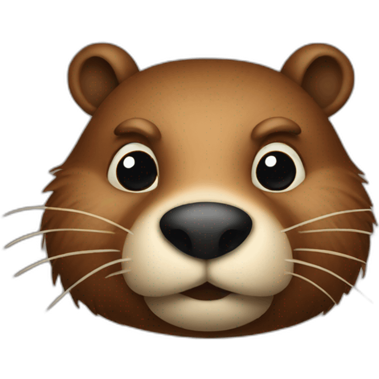 Fat beaver suspicious emoji