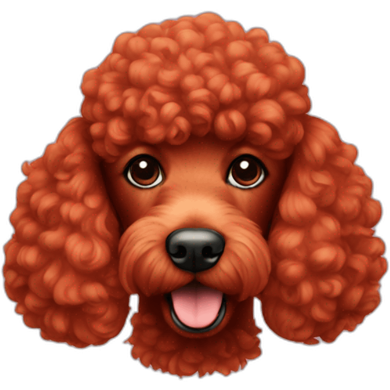 Red poodle head emoji