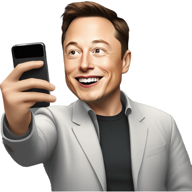 elon musk taking selfie emoji