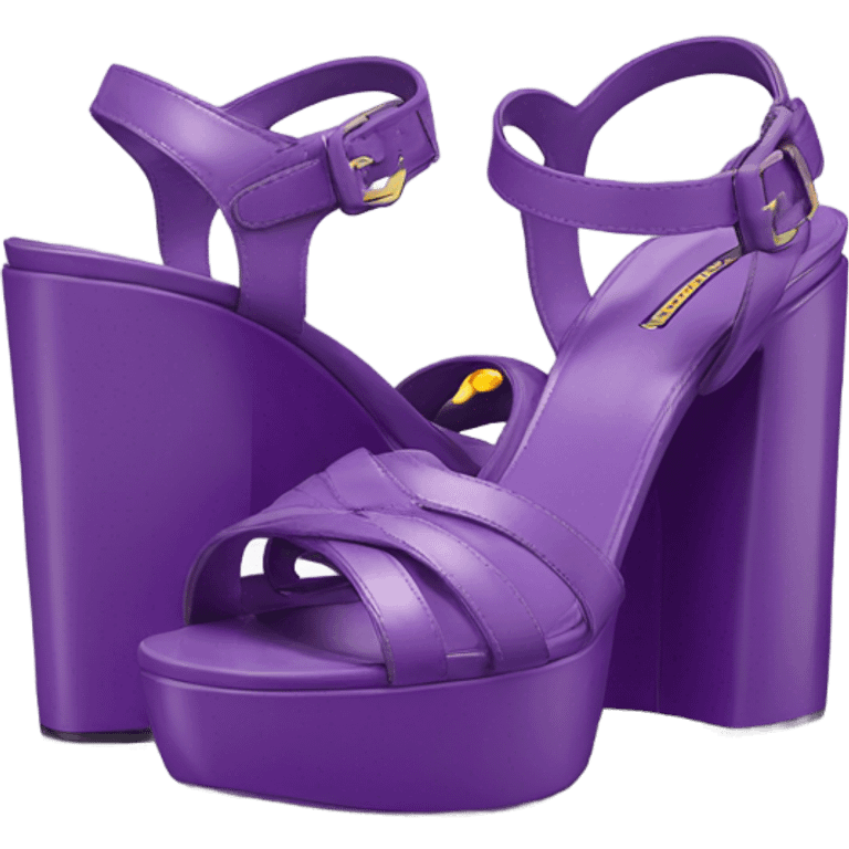 Platform Prada sandals purple emoji