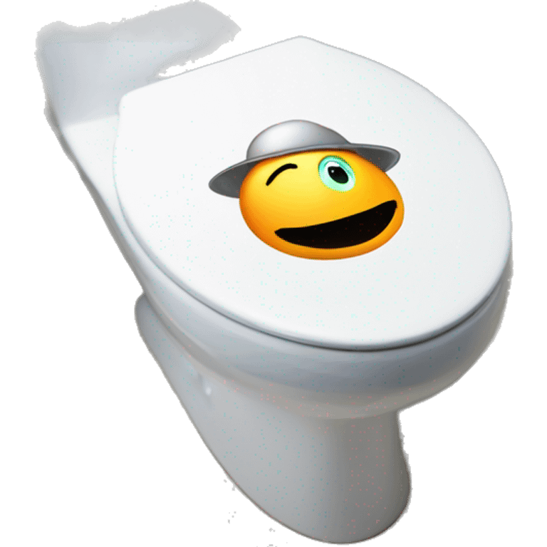 Saturn on the toilet emoji