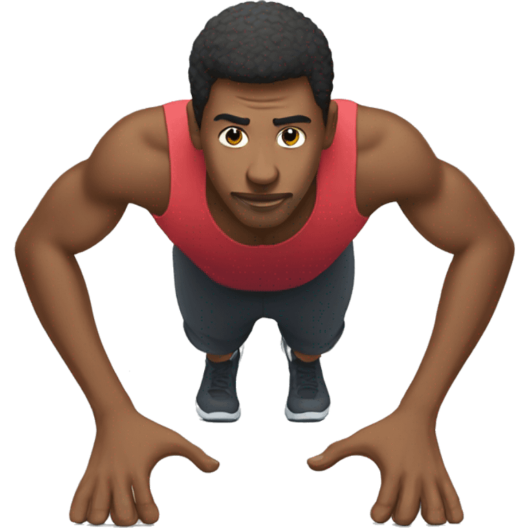 person doing the pseudo pushup exercise emoji